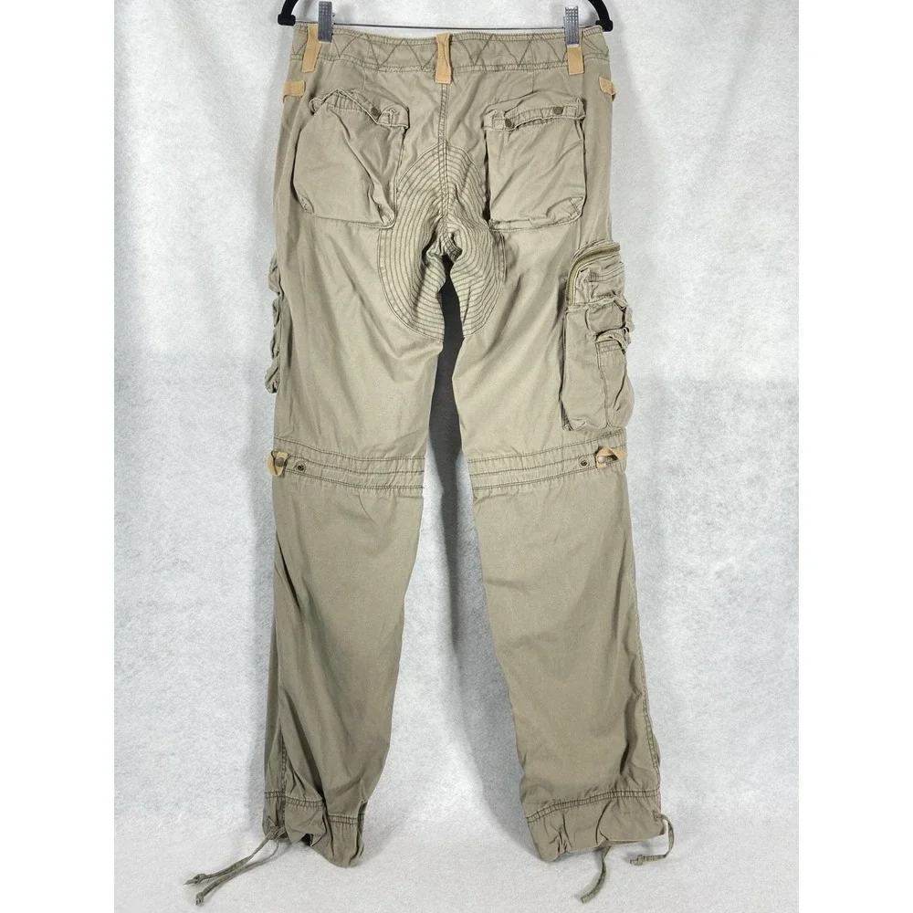 Vintage Polo Ralph Lauren Pants Womens 8 Khaki Paratrooper Military Cargo Y2K